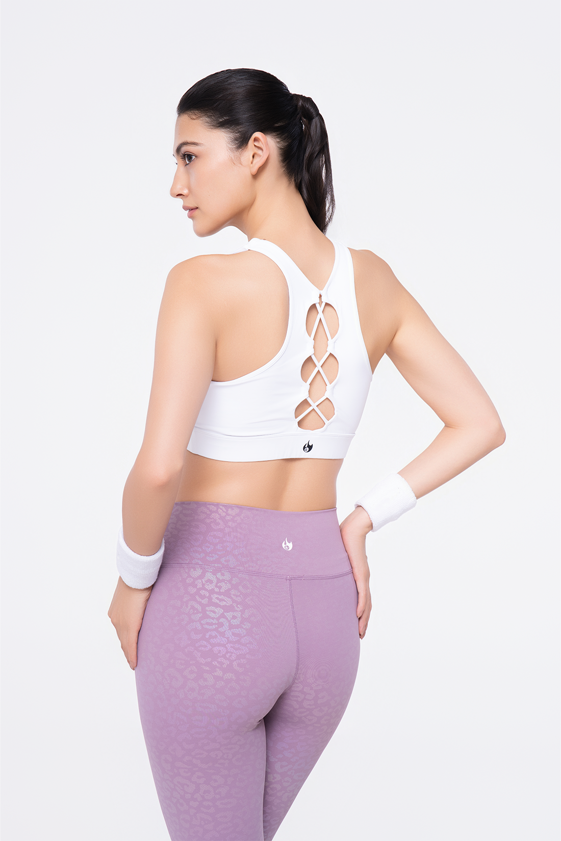 Interlace Bra Top & Iridescent Cheetah Leggings