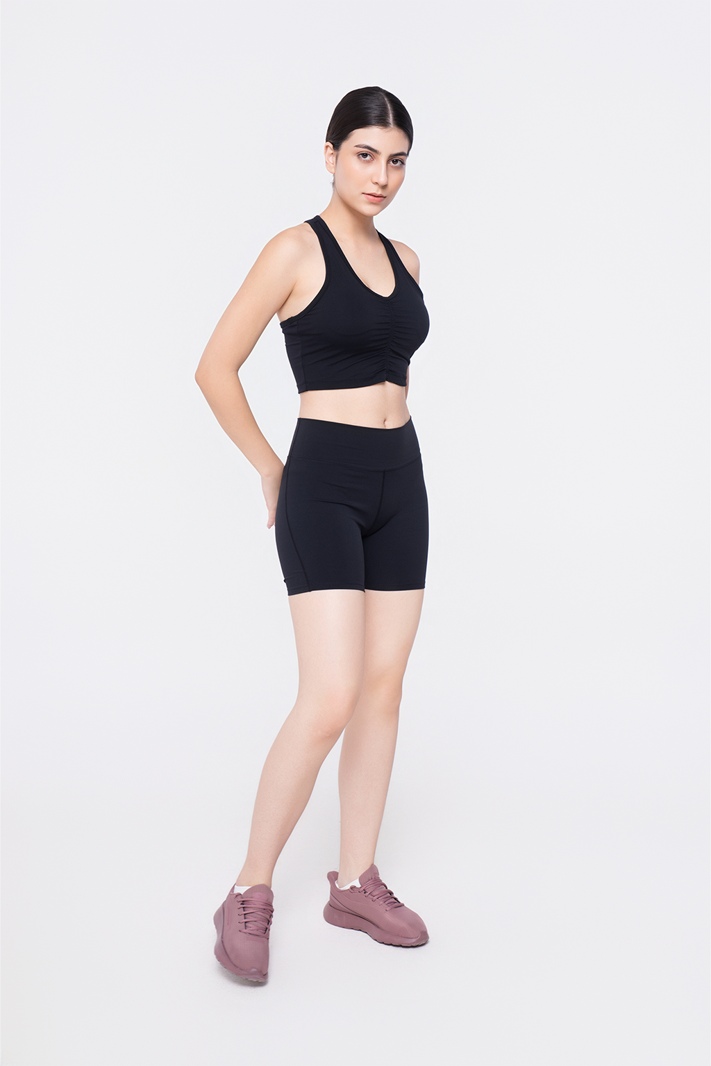 Onyx Bra Top & Bike Shorts