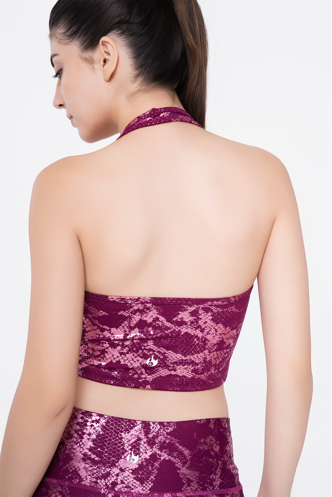 Rose Metallic Halter Top