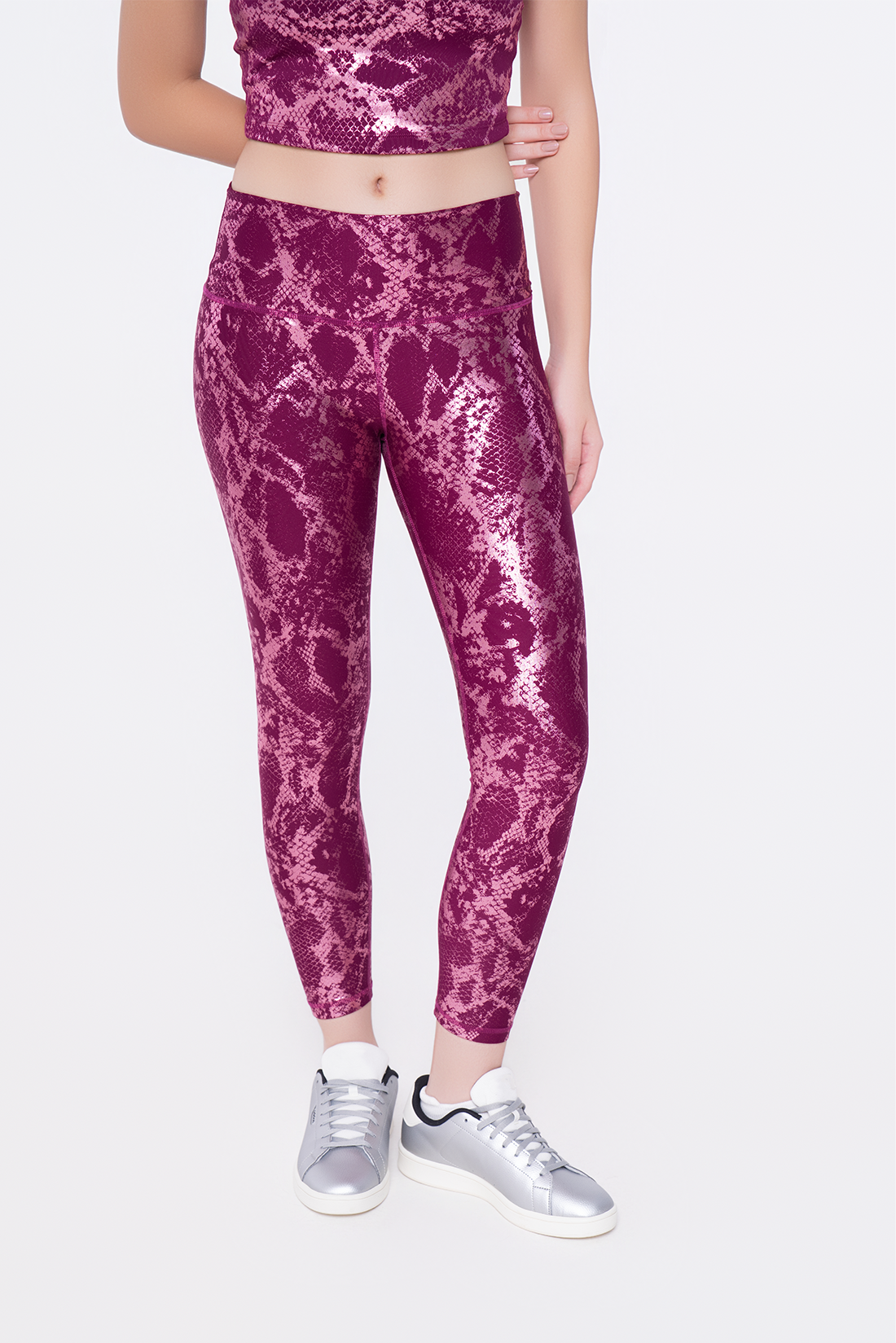 Rose Metallic Leggings