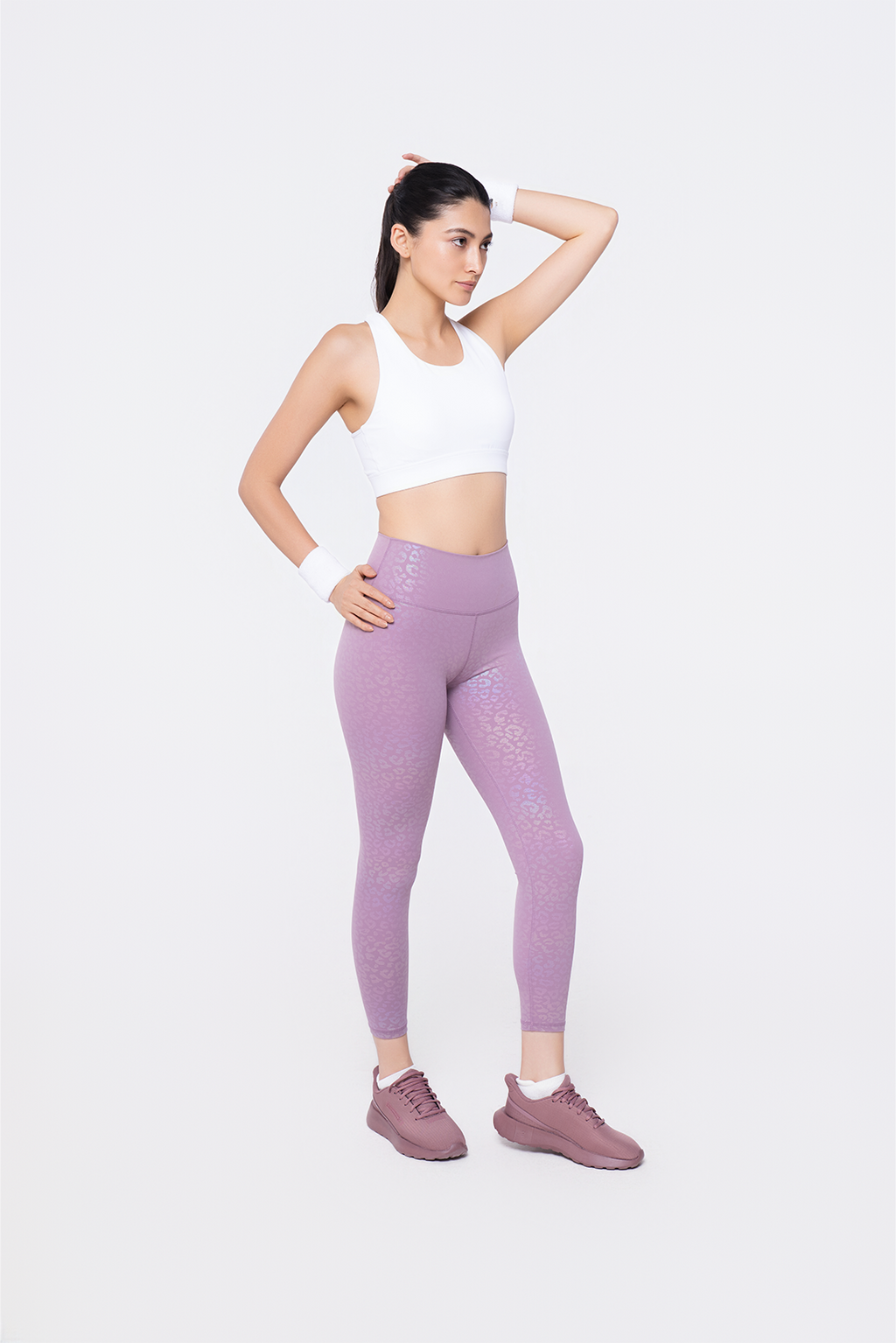 Interlace Bra Top & Iridescent Cheetah Leggings