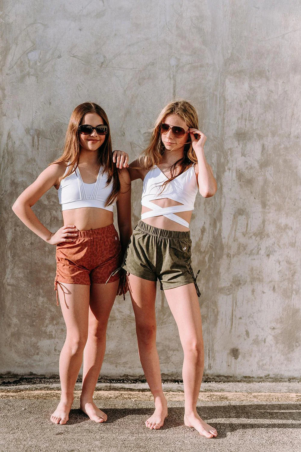 Youth Rust Orange Cheetah String Shorts