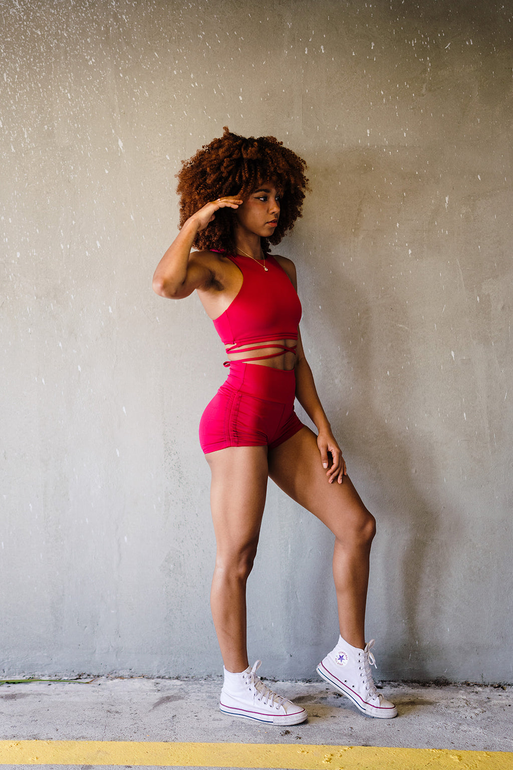 Youth Scarlet Tie Top