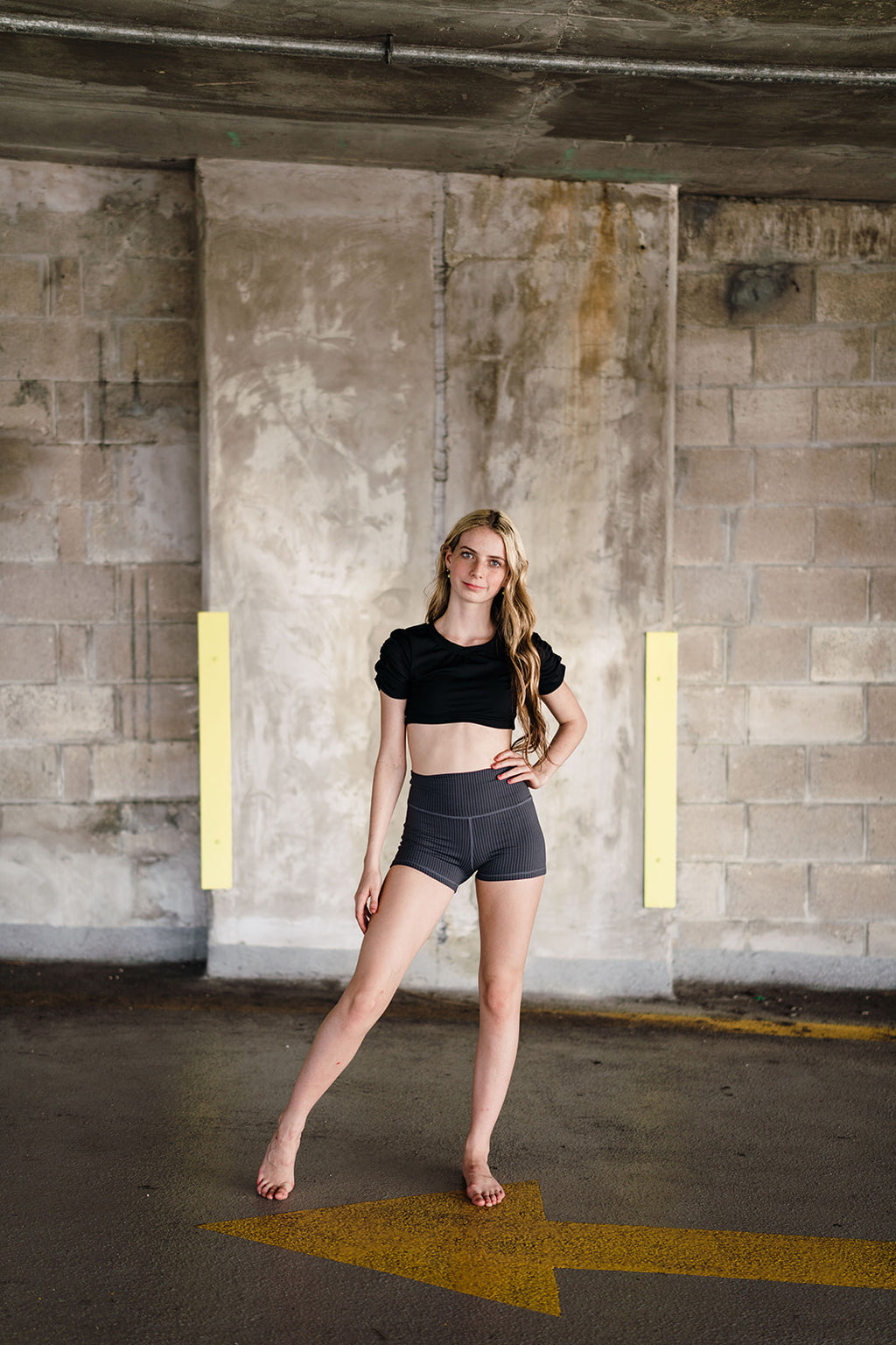 Black Elliptical Bra Top