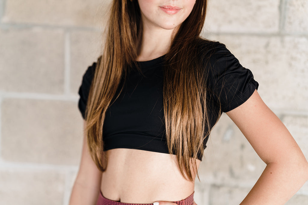 Black Elliptical Bra Top