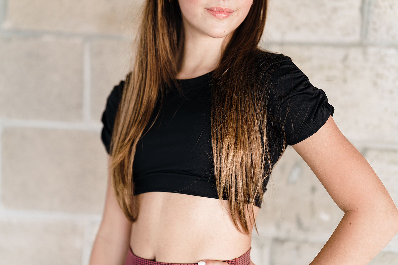 Black Elliptical Bra Top