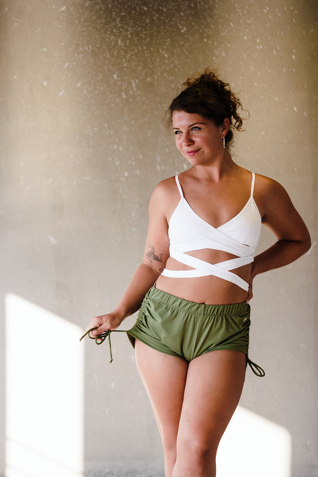 Army Green Urban String Shorts