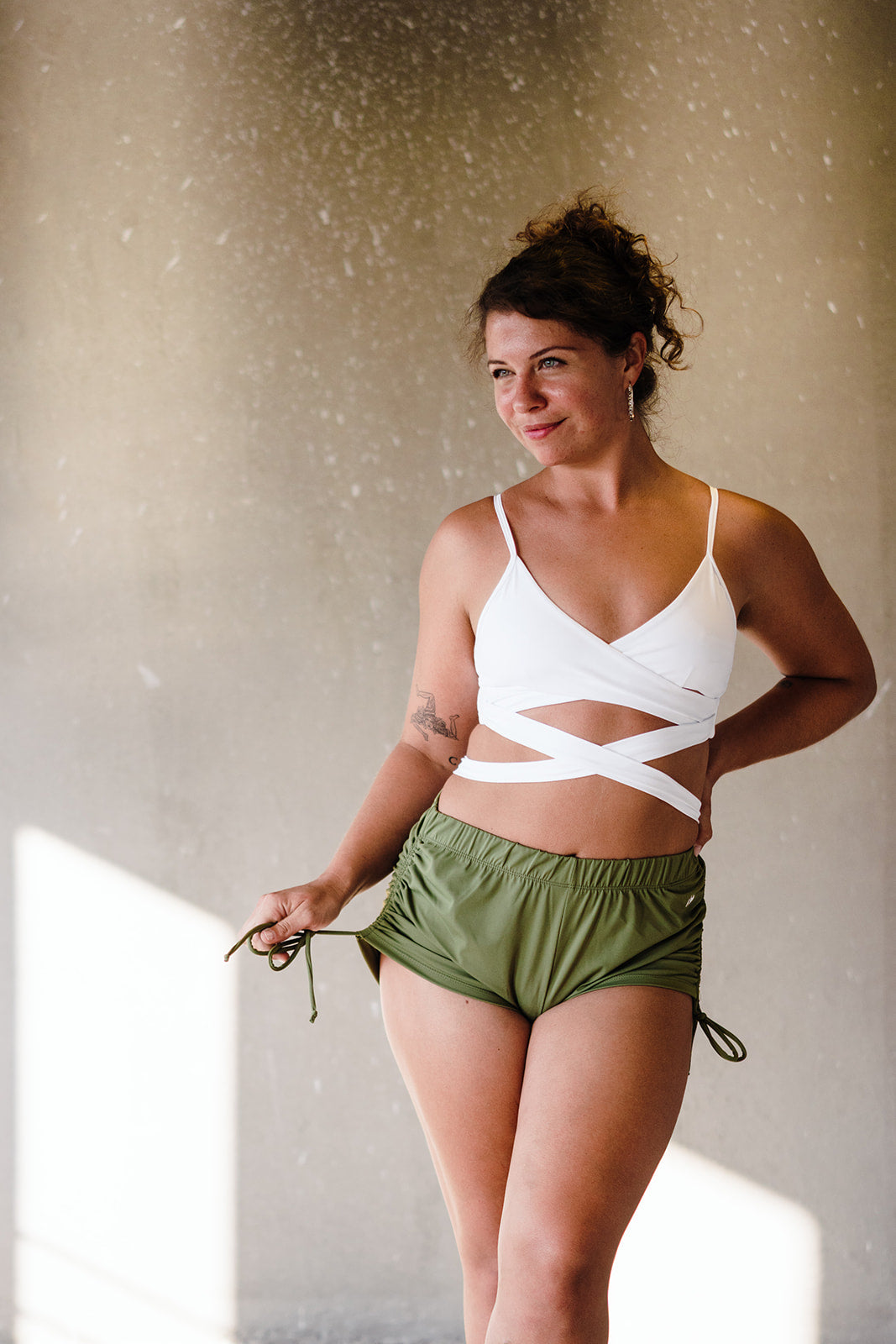 Army Green Urban String Shorts