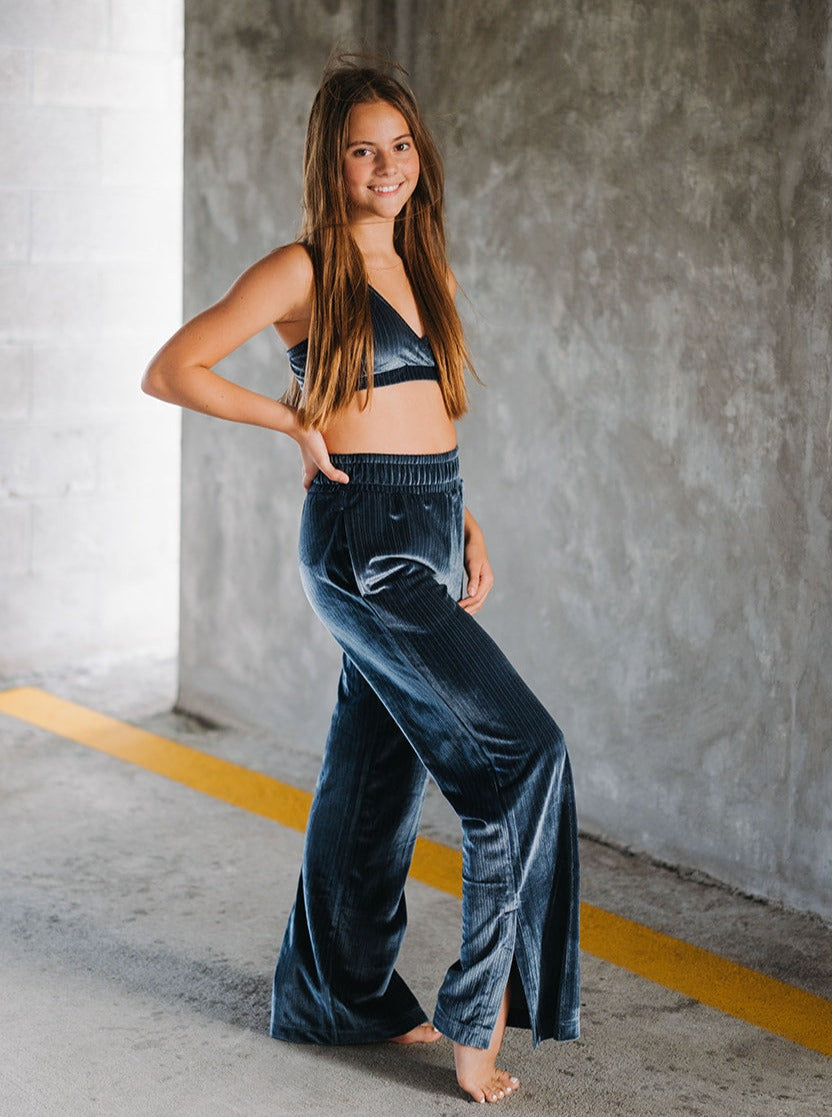 Youth Slate Blue Starry Triangle Top