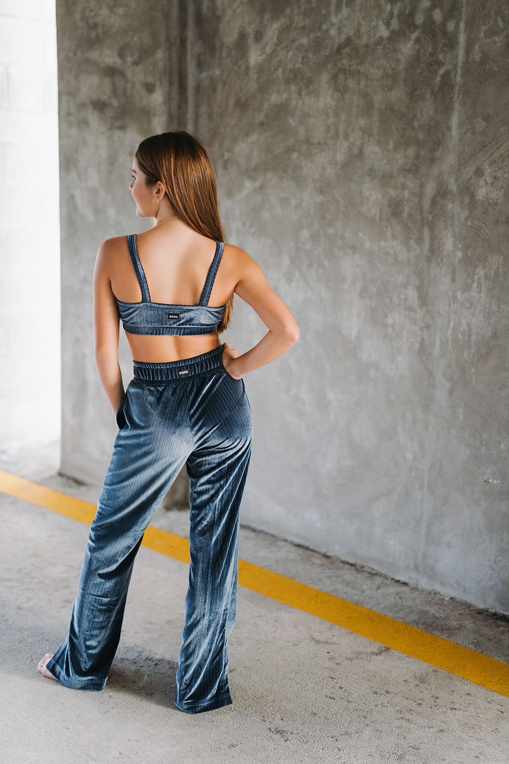 Slate Blue Starry Triangle Top