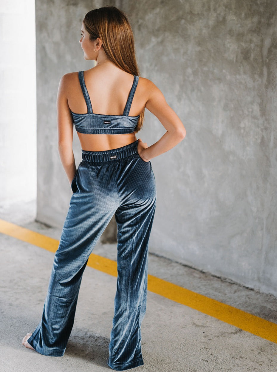 Youth Slate Blue Starry Triangle Top