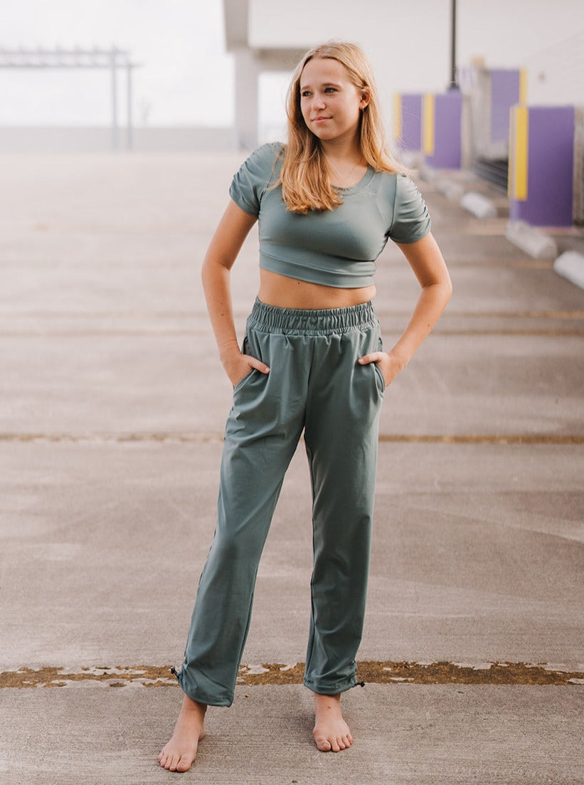 Cactus Green City Cinch Pant