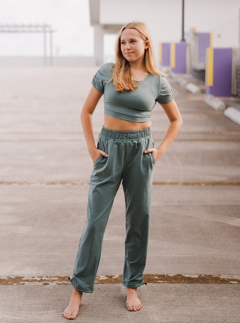 Youth Cactus Green City Cinch Pant