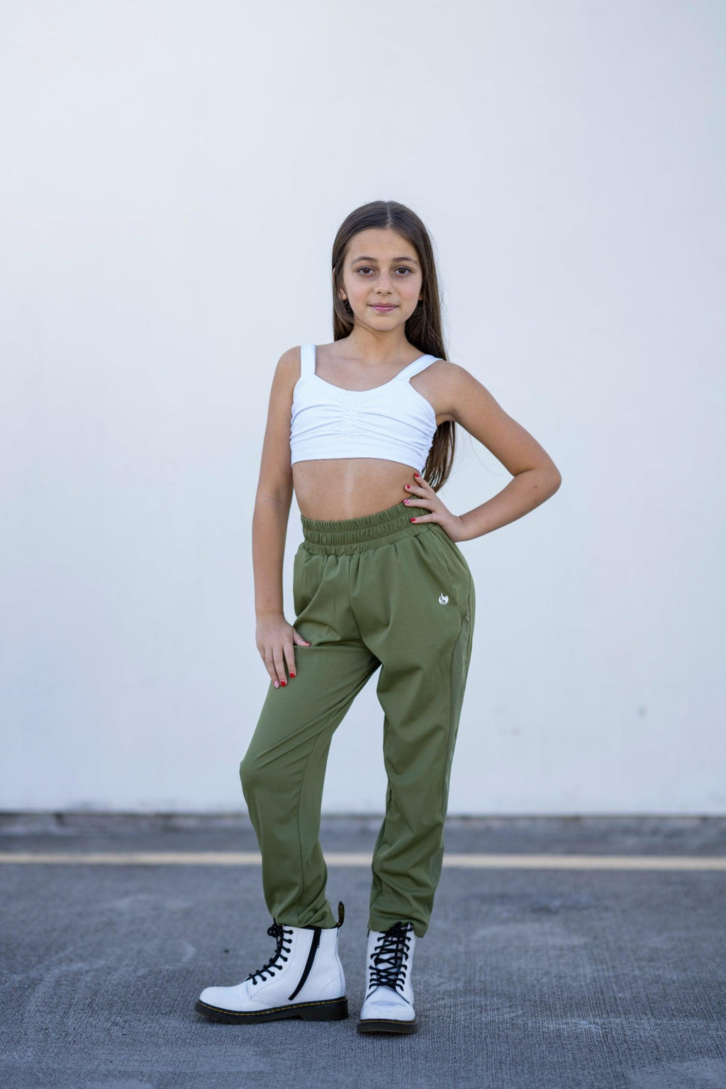 Youth Army Green Relax Joggers - Werk Dancewear