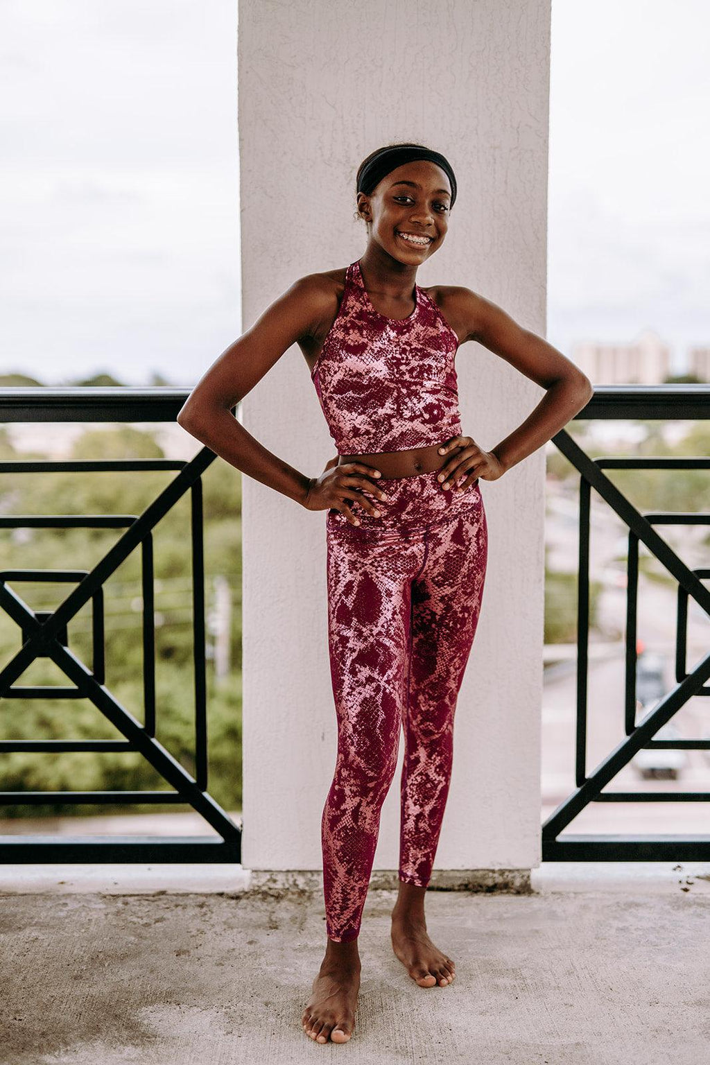 Youth Rose Metallic Leggings - Werk Dancewear