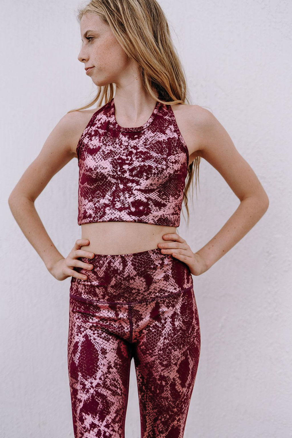 Youth Rose Metallic Halter Top - Werk Dancewear