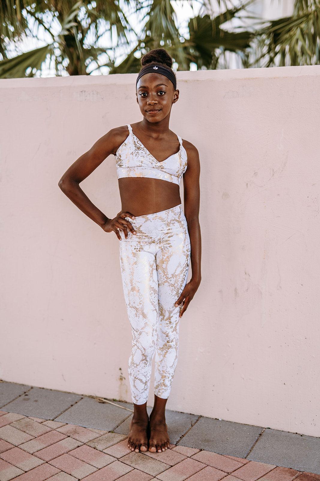 Youth Golden Snake Leggings - Werk Dancewear